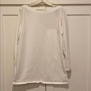 White boatneck tee